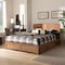Baxton Studio Eleni Modern Ash Walnut Brown Finished Wood Full Size 3-Drawer Storage Bed 175-9428-9620-Zoro - alternate 4